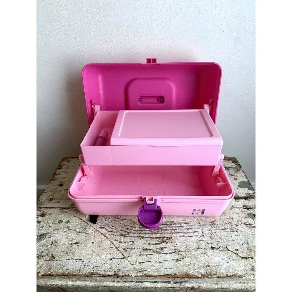 Limited Edition Sephora Caboodle Pink Makeup Case Organizer Vintage Cosmetic Box